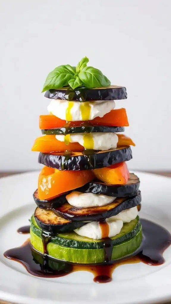 grilled vegetable layered dish