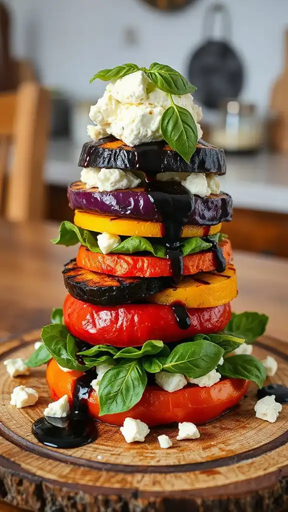 grilled vegetable layered dish