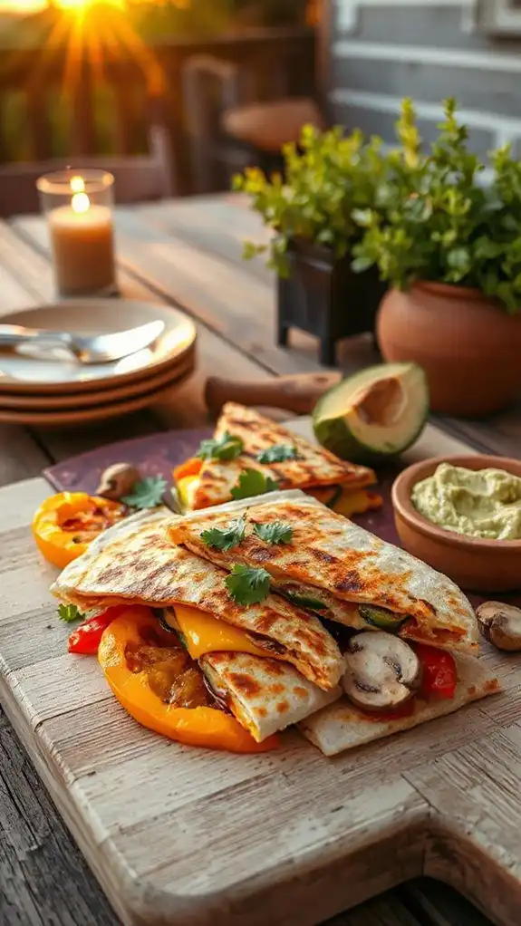 grilled vegetable quesadillas recipe