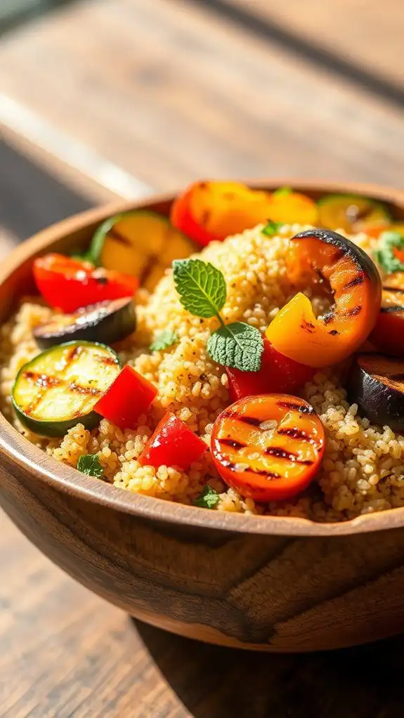 grilled vegetable quinoa salad