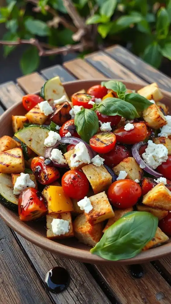 grilled vegetable salad dish