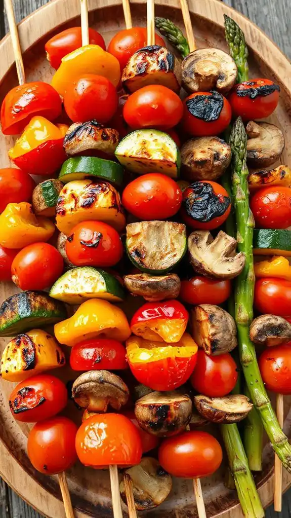 grilled vegetables with sauce