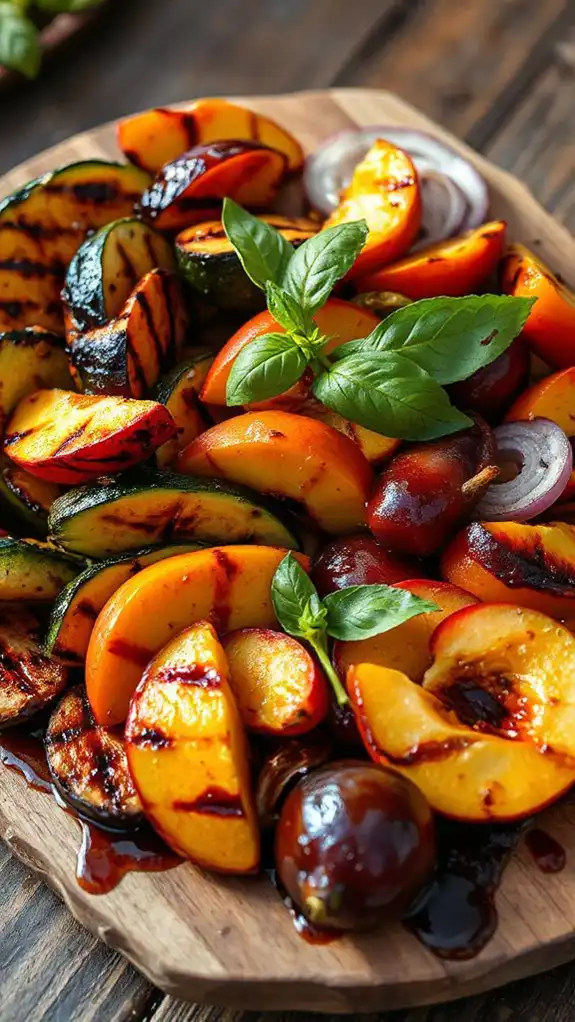 grilled veggies and fruits
