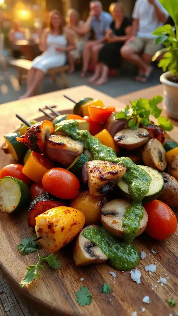 grilled veggies with chimichurri