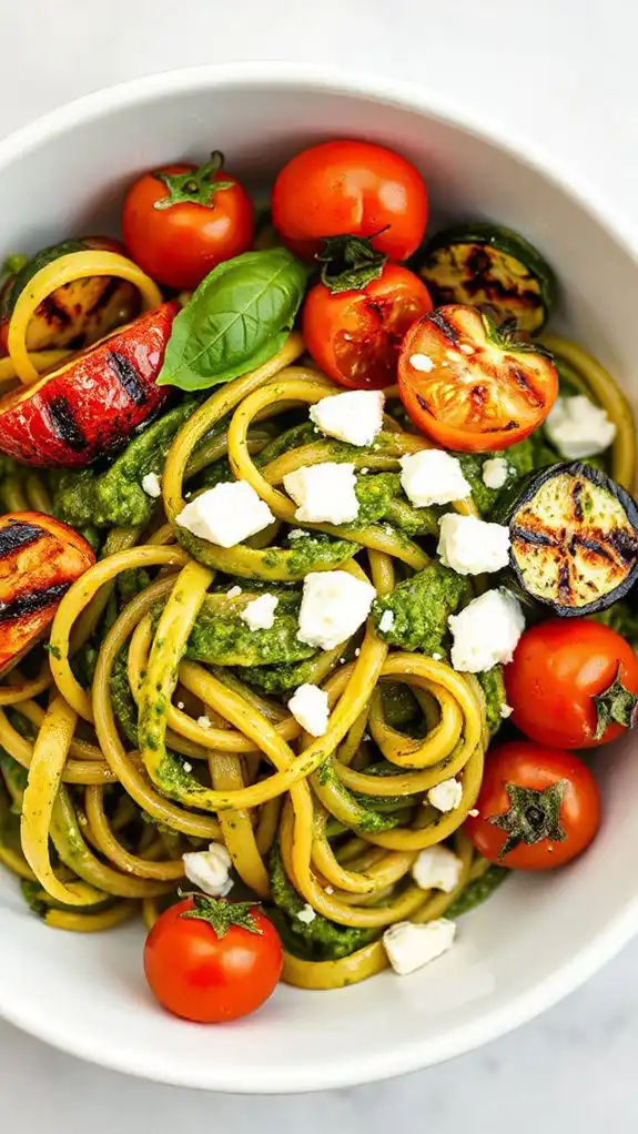 grilled veggies with pesto