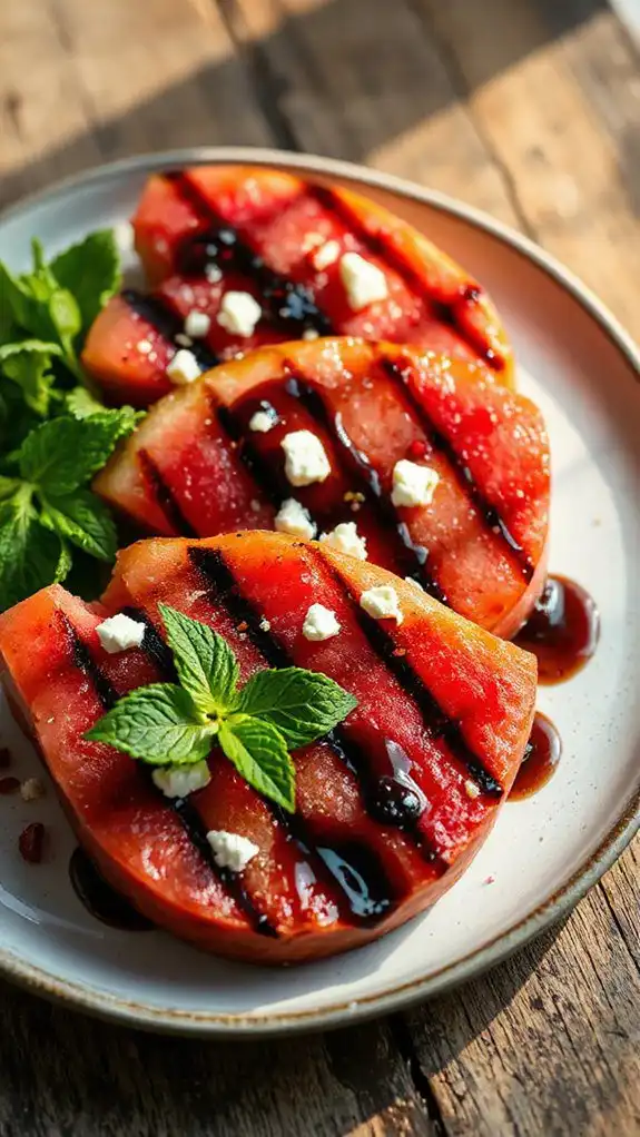 grilled watermelon with glaze