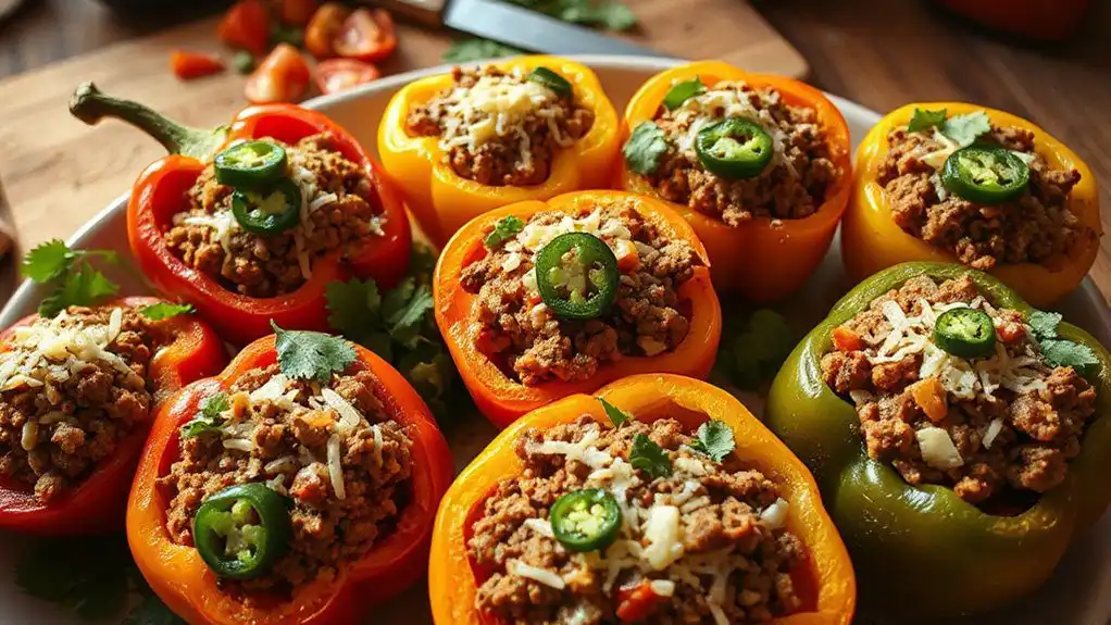 ground beef stuffed peppers ground beef stuffed peppers