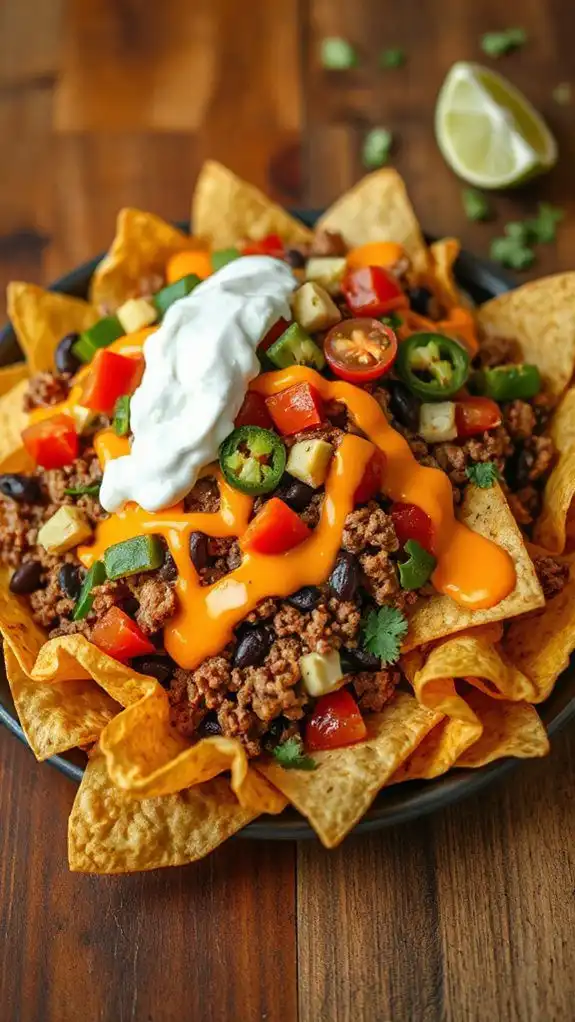 ground turkey cheese nachos
