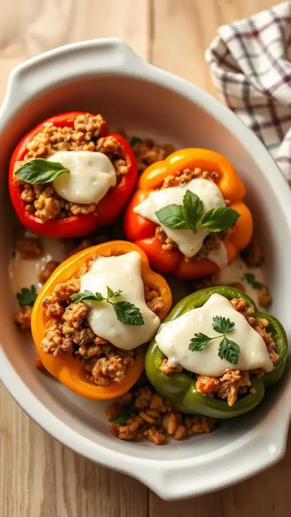 ground turkey stuffed peppers