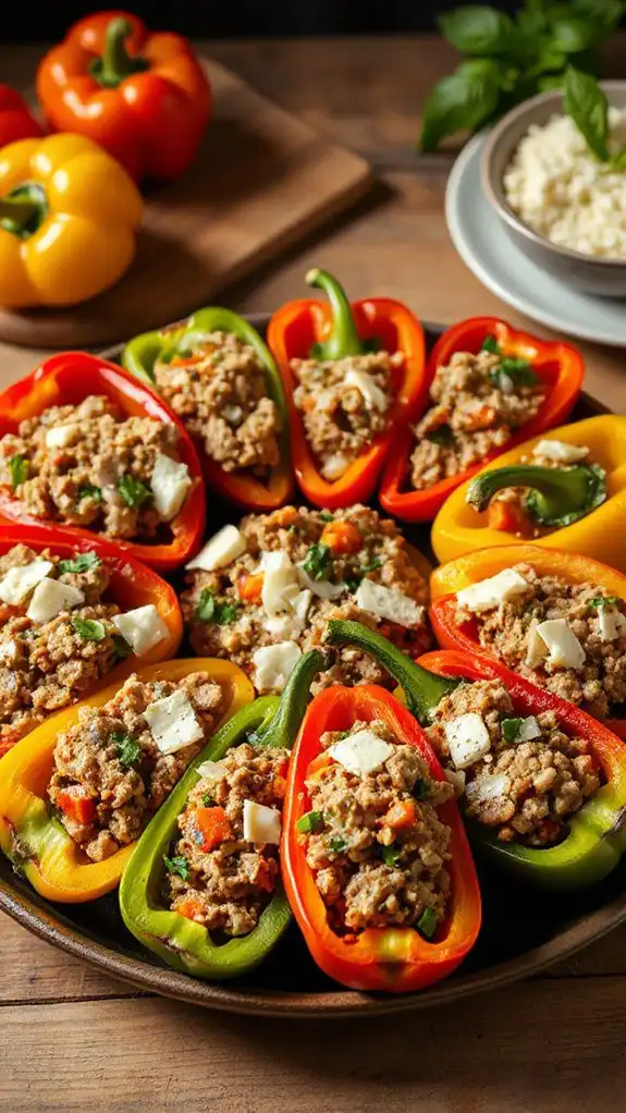ground turkey stuffed peppers