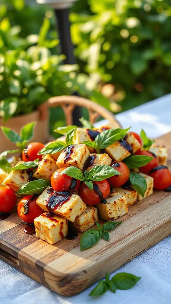 halloumi caprese skewers recipe
