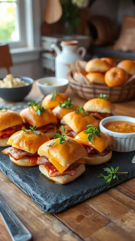 ham and cheddar sliders