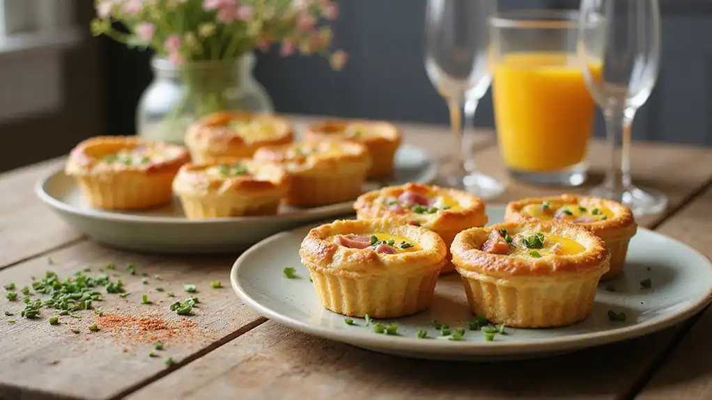 ham and cheese quiches ham and cheese quiches