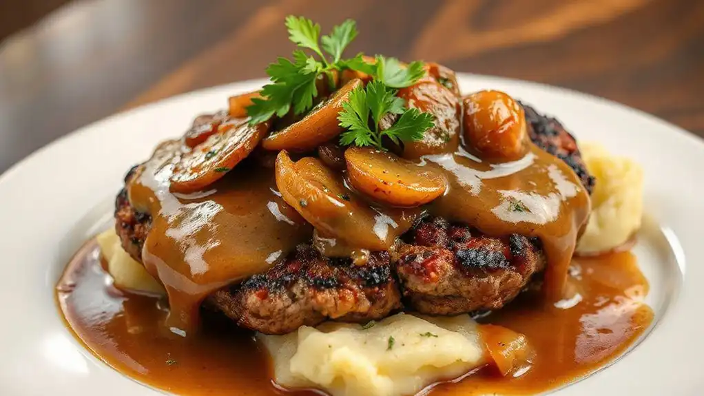 hamburger steak with gravy