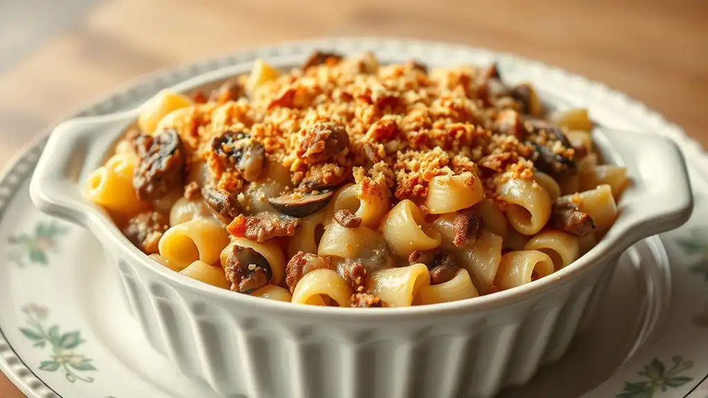 hamburger stroganoff with noodles
