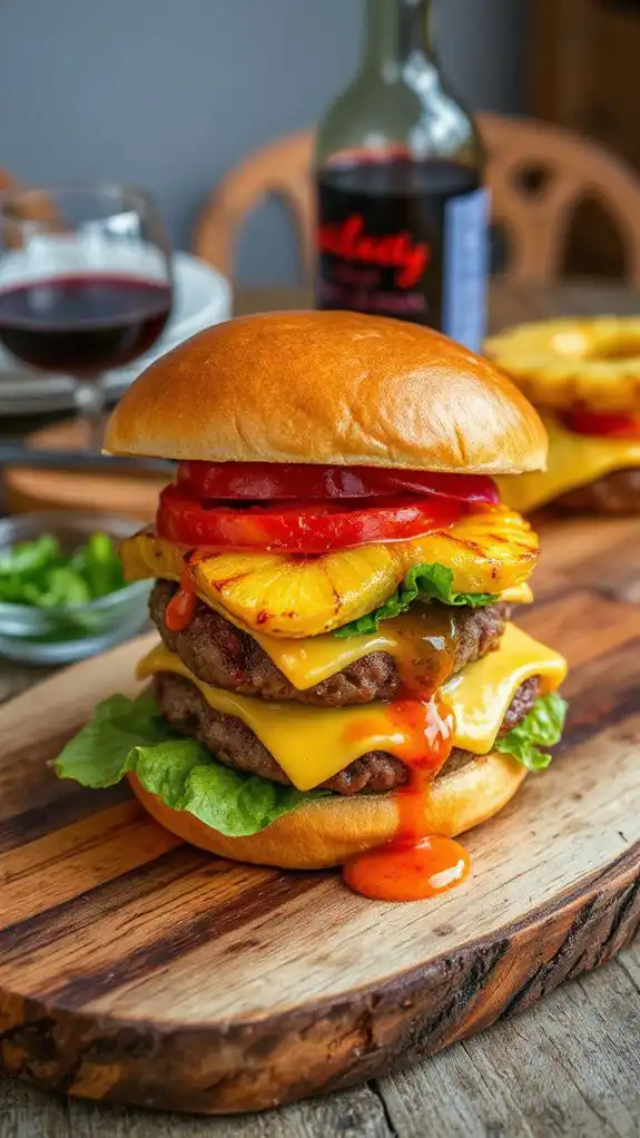 hawaiian inspired flavorful burger hawaiian inspired flavorful burger