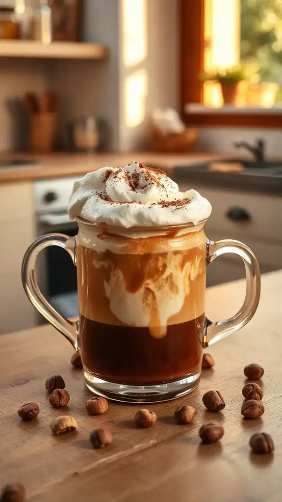 hazelnut flavored coffee treat