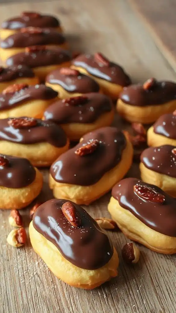 hazelnut praline filled clairs hazelnut praline filled clairs