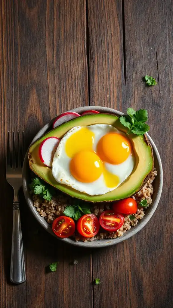 healthy avocado egg bowl