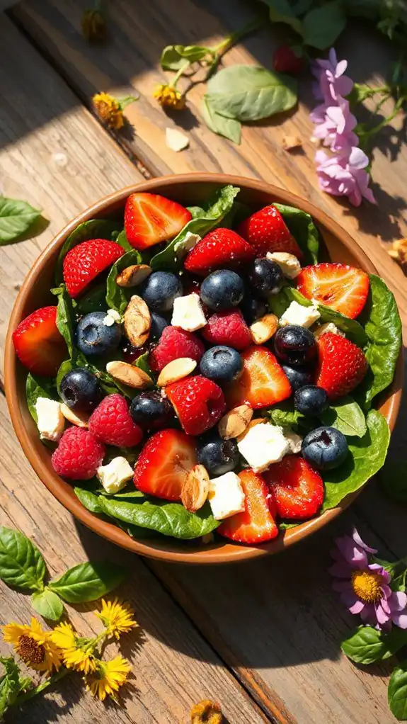 healthy berry almond bowl