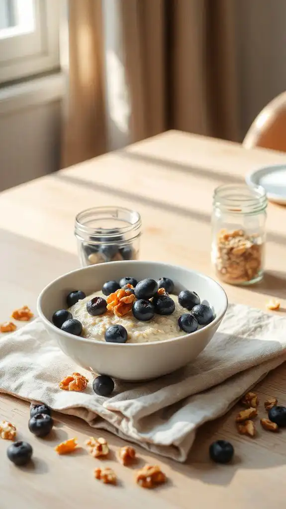 healthy blueberry walnut breakfast