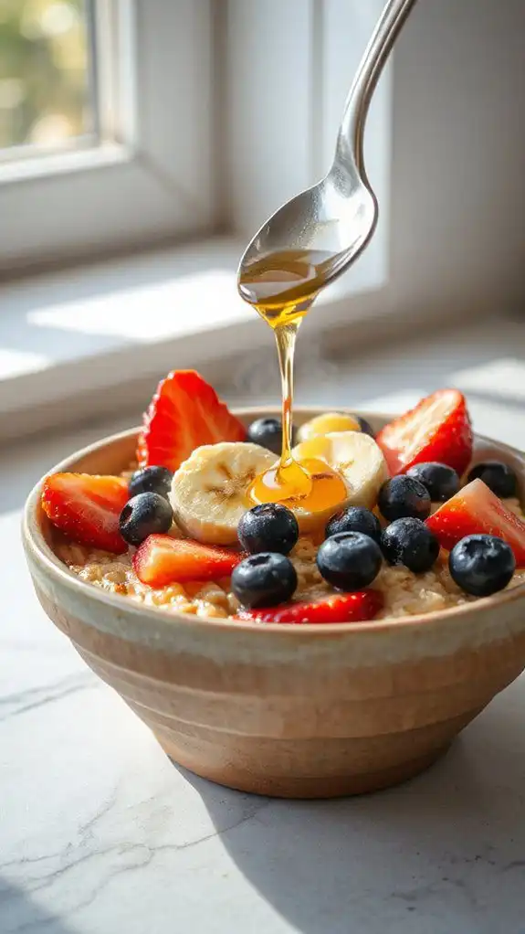 healthy breakfast with fruit