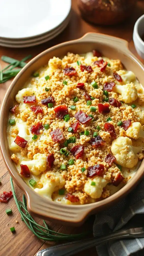healthy cauliflower cheese bake