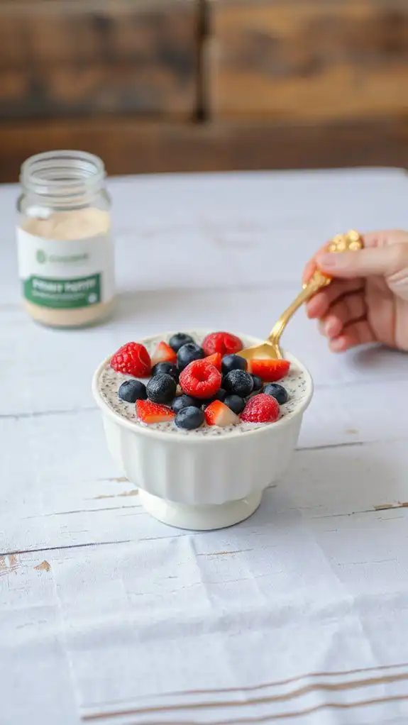healthy chia protein pudding