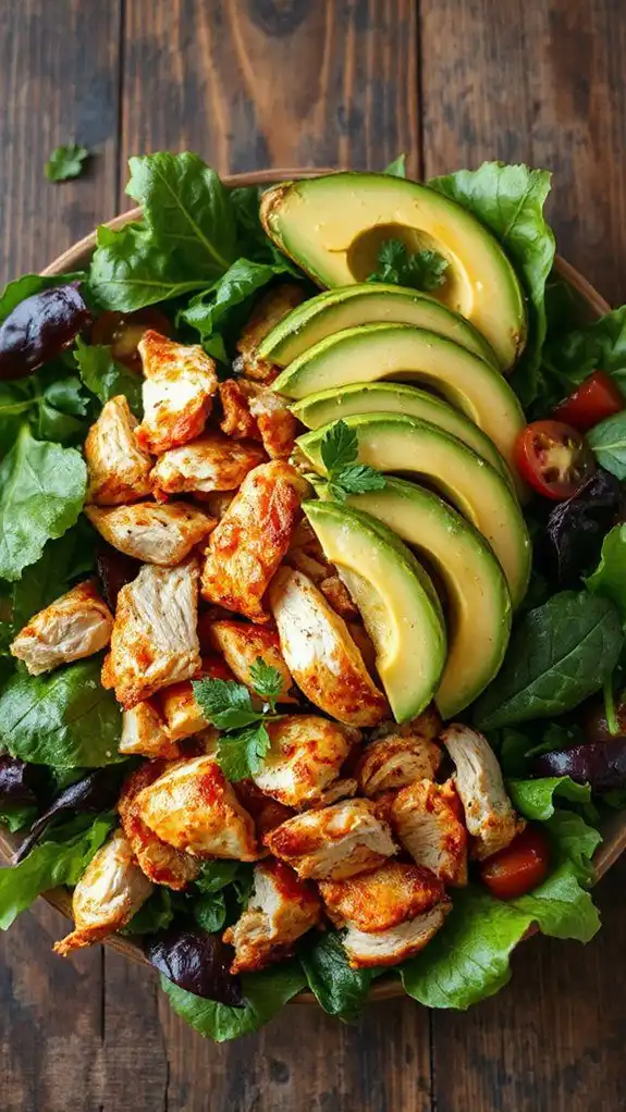 healthy chicken avocado salad