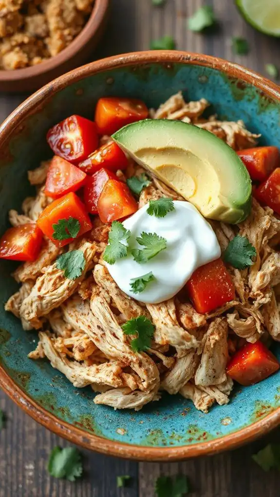 healthy chicken enchilada bowl