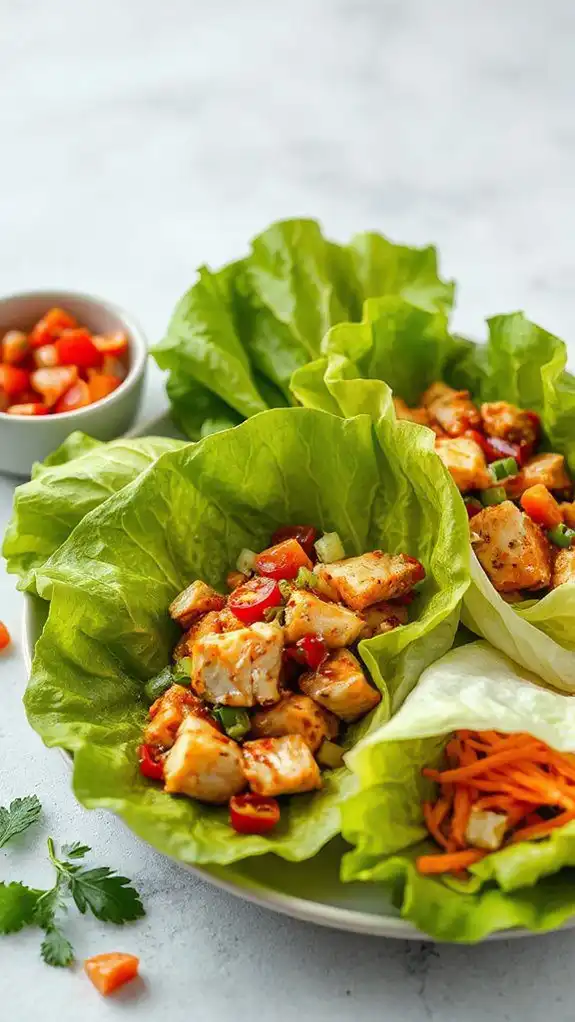 healthy chicken lettuce wraps