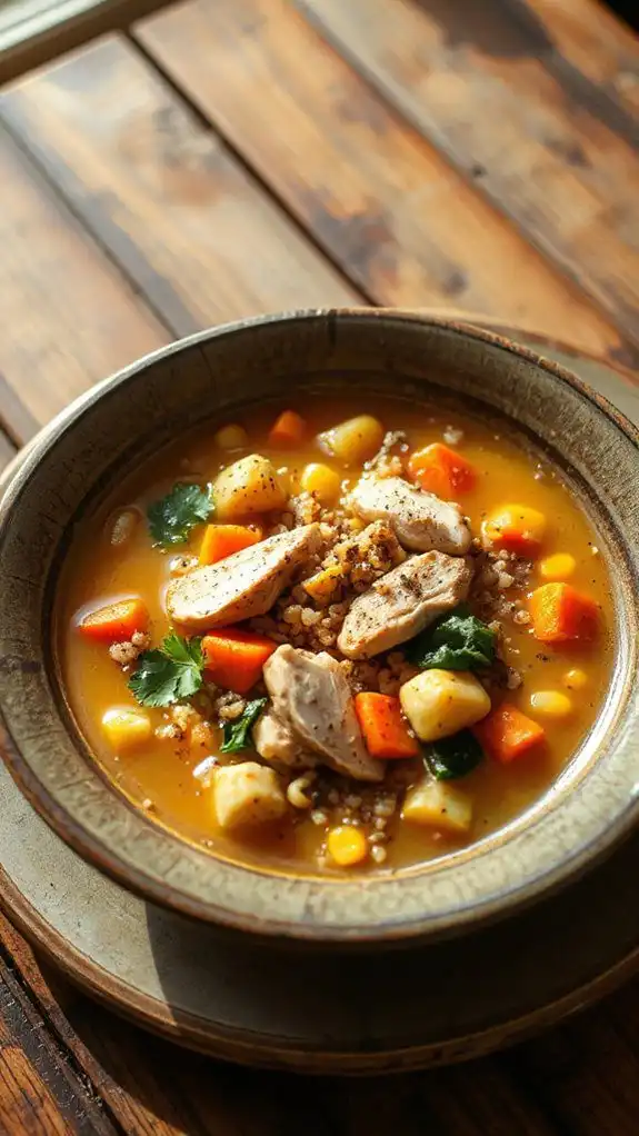 healthy chicken quinoa soup
