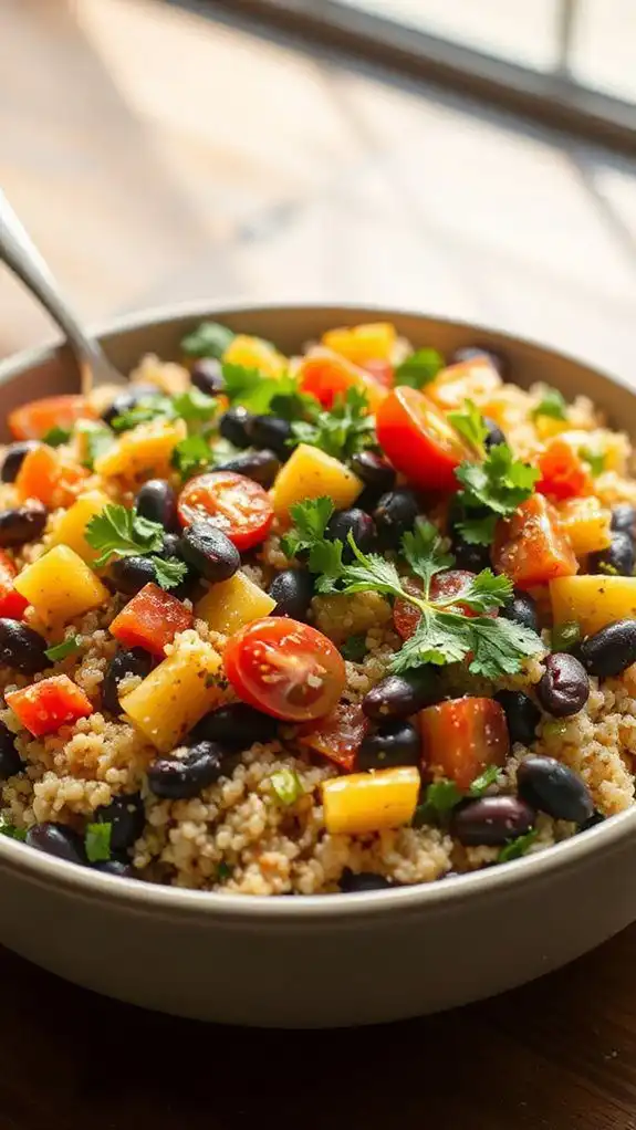 healthy grain and bean salad