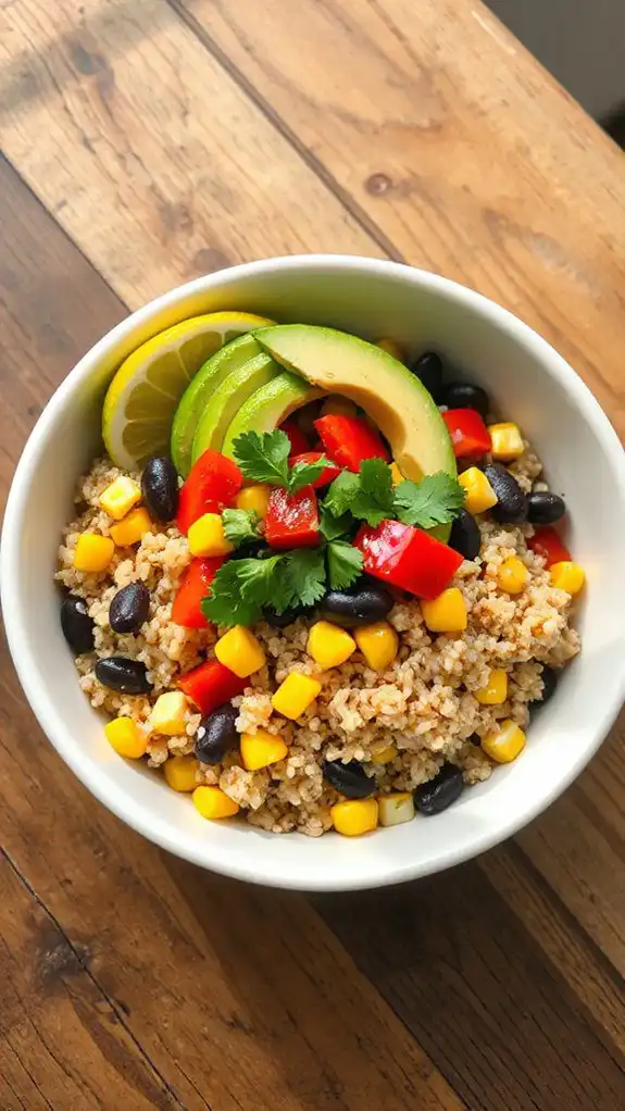 healthy grain and protein