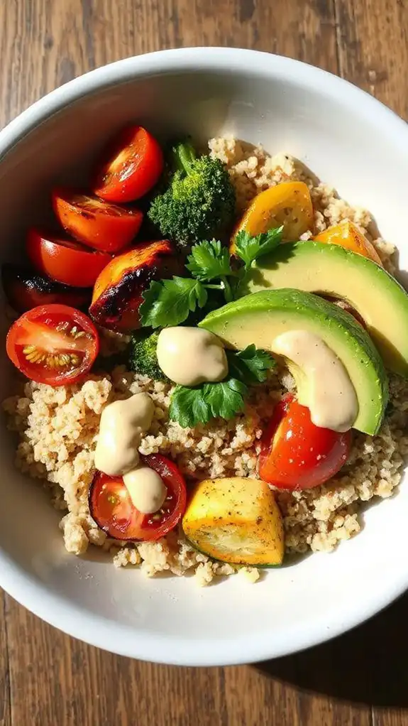 healthy grain and vegetables