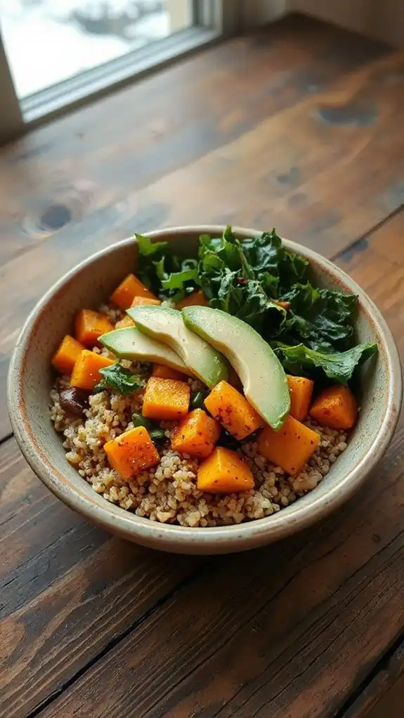 healthy grain and veggies