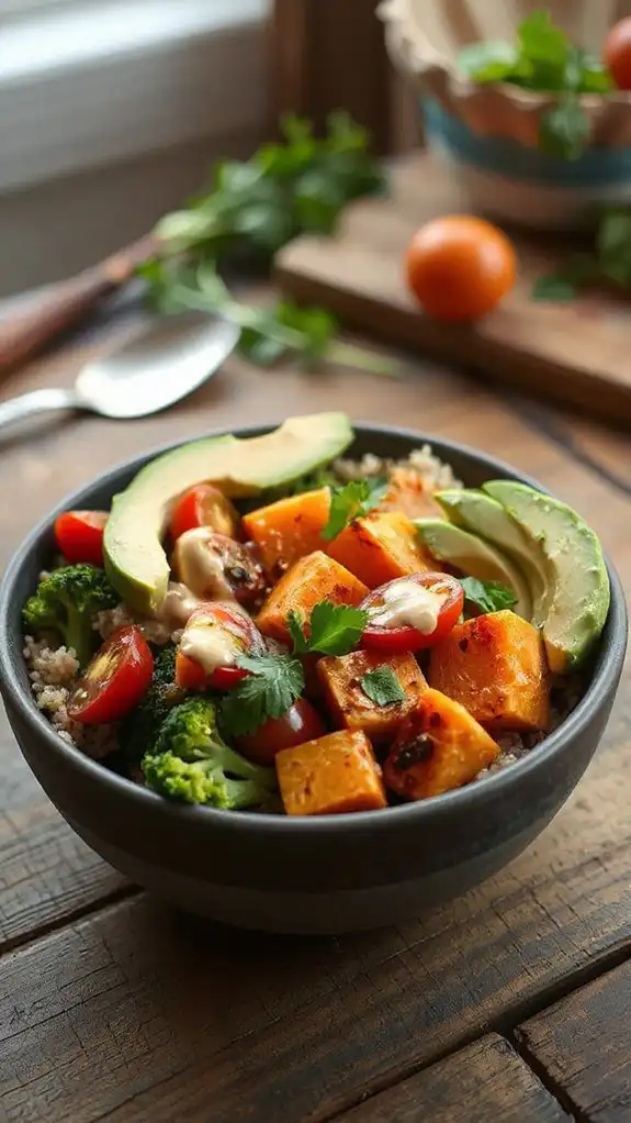 healthy grain filled bowl