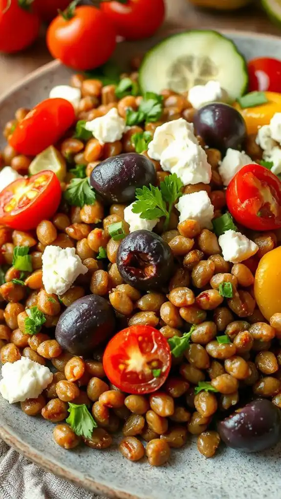 healthy greek lentil salad healthy greek lentil salad