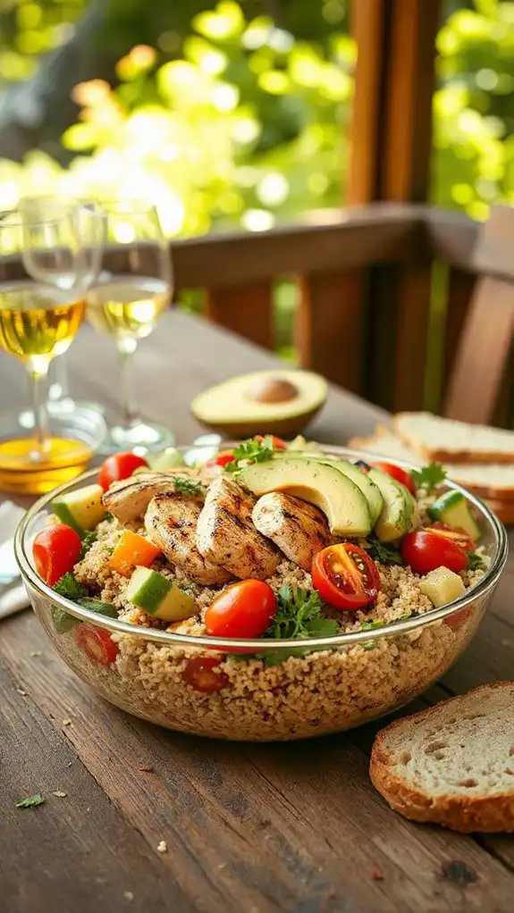 healthy grilled chicken salad