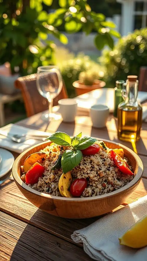healthy grilled quinoa salad