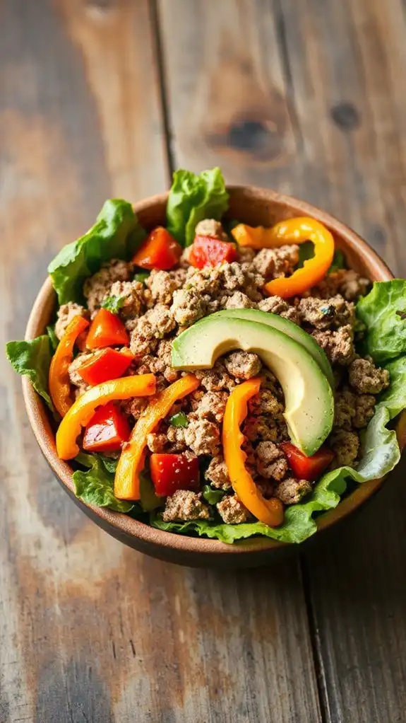 healthy ground turkey salad