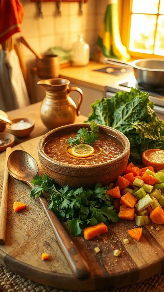 healthy hearty lentil soup