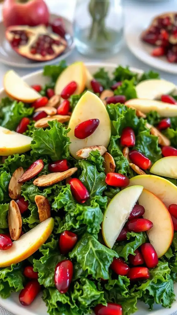 healthy kale and apple salad