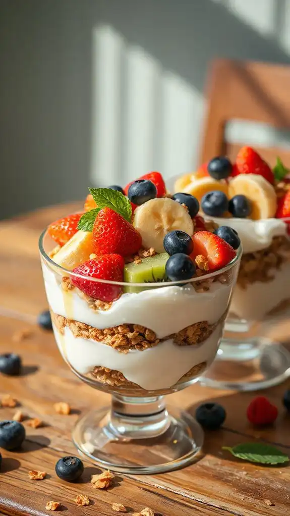 healthy layered breakfast dish