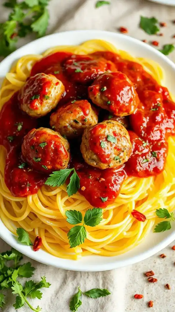 healthy meatball spaghetti alternative