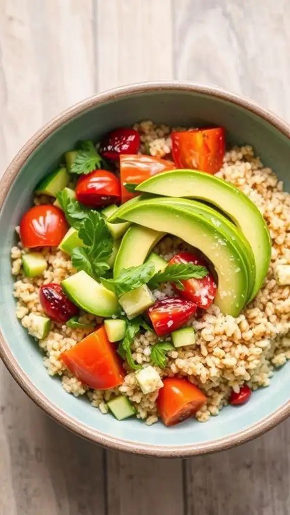 healthy mediterranean grain bowl
