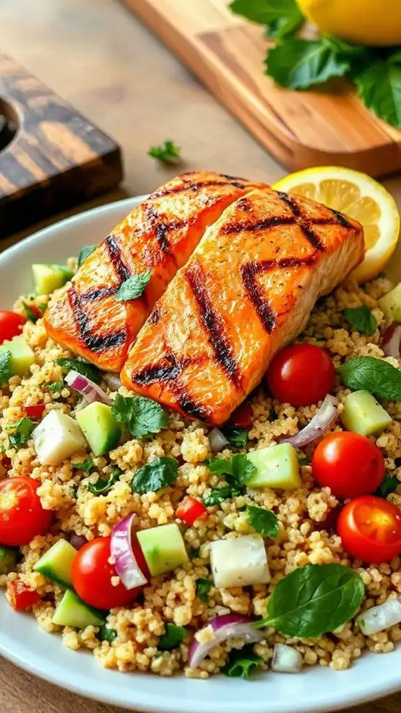 healthy mediterranean grain salad