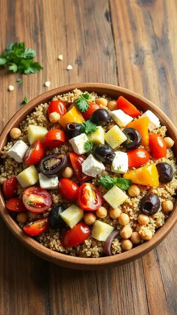 healthy mediterranean quinoa dish