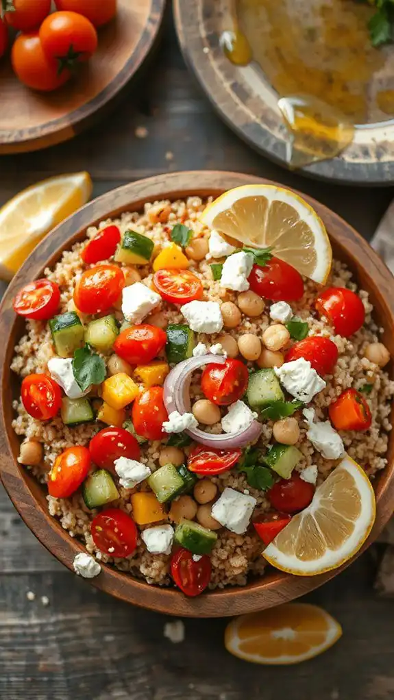 healthy mediterranean quinoa dish
