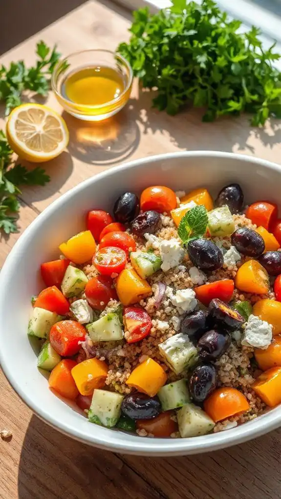 healthy mediterranean quinoa dish